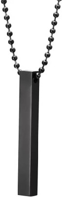 Heer Collection Vertical Bar Pendant Black Gold Silver Copper Color Design Locket Stainless Steel Pendant
