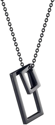 Myginie Gifts Private Limited Hexagon Shape Pendant Chain For Men & Women Stainless Steel Pendant Set