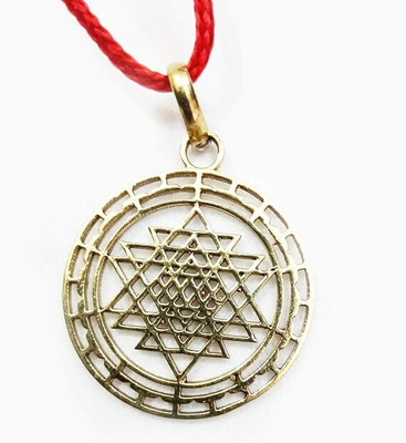 Yuvaansh Creationss Shree Yantram Locket Gold-plated Crystal Metal Locket