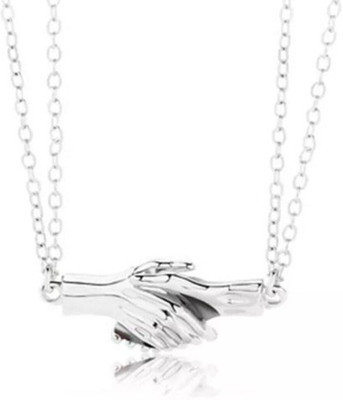 Animated Sterling Silver, Platinum Cubic Zirconia Alloy Pendant Set