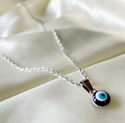 Whitechimes Piyush Enterprises Stylish Silver Plated Evil Eye Pendants Sterling Silver Alloy Pendant