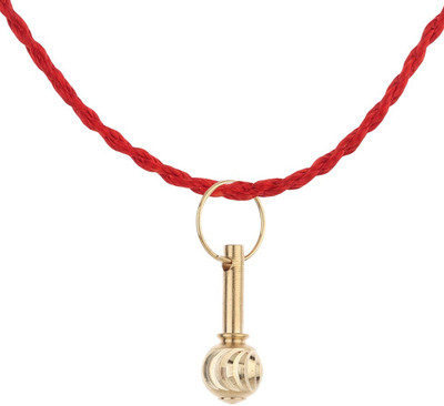 TulipMash Hanuman Gada Premium Golden Locket With Red Thread For Everyone (Pack of-1) Gold-plated Brass Locket