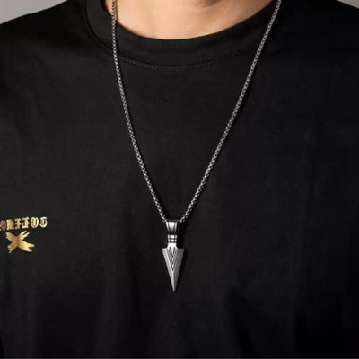 m a enterprises F 327_JSE-silver arrow 963 Stone Pendant Set