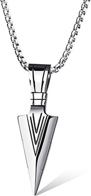 m a enterprises F 505_new_JSE-SLVR ARROWW_614 Stone Pendant Set