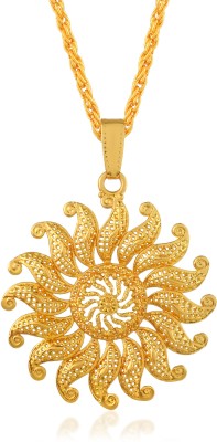 memoir Brass Goldplated Handmade Sun Pendant Gold-plated Brass