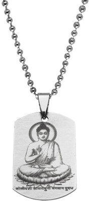 M Men Style Religious Lord Gautam Buddha Pendant Necklace Chain Sterling Silver Stainless Steel Pendant