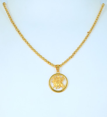 SHREEJIART BALL CHAIN AMBA MATA Gold-plated Metal Pendant Set