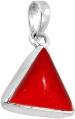 TODANI JEMS Red Coral Pendant/Locket (Moonga/Munga Stone Pendant) Gemstone Locket Pendant Brass