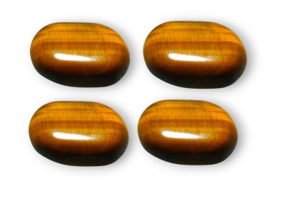 Vanishree World Pack of 4 original Tiger eye stone for power of energy Amber Stone Pendant
