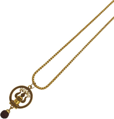 Fine Creation SHIV SHAKTI KAVACH LOCKET Gold-plated Brass, Alloy Locket Set