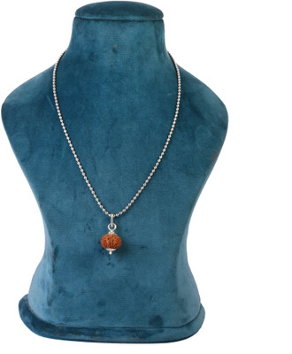 Astrodidi 10 Mukhi Rudraksha Small Size Java Ten Face Indo Rudraksh With Chain Stainless Steel Pendant