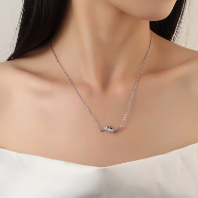 Salty Mini Serpent Silver Neck Chain for Women & Girls | Locket | Aesthetic Jewellery Stainless Steel Pendant Set