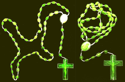 Dynamic Retail Global Jesus Cross Radium Locket Pendant Necklace Religious Jewellery Christmas MA912 Crystal Pendant Set