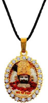 m a enterprises Lord Jai Shree Baba Khatu Shyam/Barbarika Ji Locket Pendant Necklace Dori Gold-plated Metal Pendant