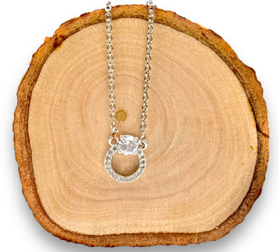 Charms ANTI-TARNISH STERLING SILK CHAIN NECKLACE FOR WOMEN & GIRLS Silver Alloy Locket Set