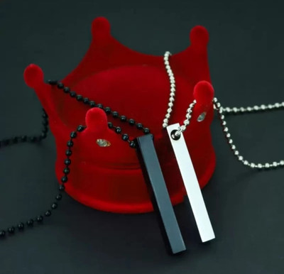 Vedansh STYLISH COUPLE PENDANTS Silver, Titanium Alloy Pendant Set