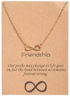 AVIRA ENTERPRISES Gold Plated Infinity Necklace For Women and Girls Gold-plated Alloy Pendant
