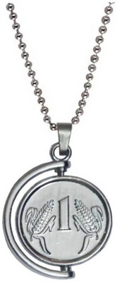 kripalu Silver Coin 1 Anjaan LocketSilver Fashion pendant fashion necklace Silver Alloy Locket