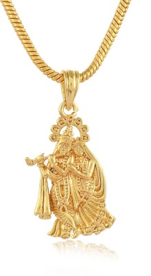 PYR Fashion Radha Krishna Locket Chain Daily Use Jewelry for Men Women, Boys Girls Gold-plated Alloy Pendant Set