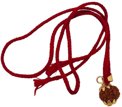 BHAKTI Kripalu Store 7 MUKHI ORIGINAL RUDRAKSHA NEPALI ORIGINAL Gold-plated Wood Pendant Set