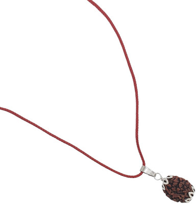 House Spiritual ENTERPRISE Nepali 3 Mukhi Rudraksha three Face Rudraksha Silver Brass Pendant