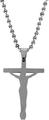 Shiv Jagdamba Religious Jesus Christ Crusifix Cross Stainless Steel Pendant Sterling Silver Stainless Steel Pendant