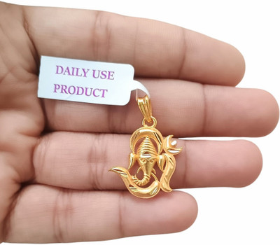 SAPNAPALACE Om-ganesha gold pendant Gold-plated Brass Pendant