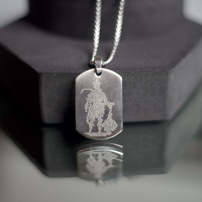 syrma Hanuman Chalisa Pendant/Locket for Men and Women, Evil Protector Hanuman Locket Silver Stainless Steel Locket