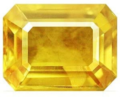 RS GEMS RS GEMS Ratti 7.15 Carat Natural Shappire Pukhraj Gemstone For Rashi Ratan Sapphire Stone