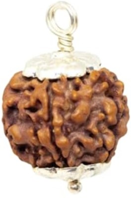 Beautum ORIGINAL NEPALI 6 MUKHI RUDRAKSHA NATURAL WITH METAL CAPPING FOR MEN AND WOMEN Wood Pendant