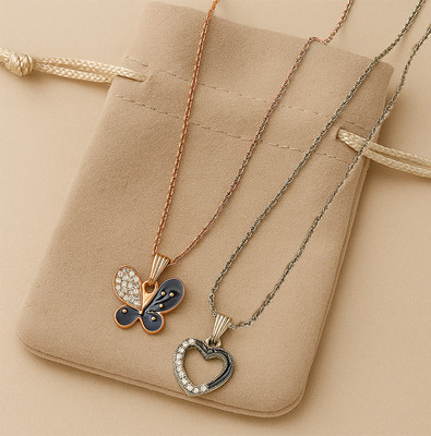 DIVINOOR Fashionable Girls Pendant Necklace Heart & Design Alloy Pendant