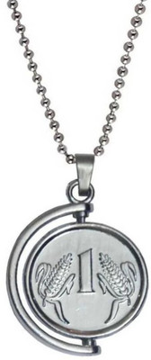 Malas Collection One Rupees SILVER Coin Pendant Chain(FREE 32 gb pendrive) Stainless Steel