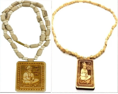 Malas Collection Original Bageshwar Dham Tulsi Kanthi Mala With Hanuman Ji Locket Wood Locket Set
