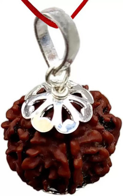 Fine Creation Rudraksha 5 Mukhi Nepali Rudraksha Certified 5 Faced Rudraksha for Men and Women Wood Pendant
