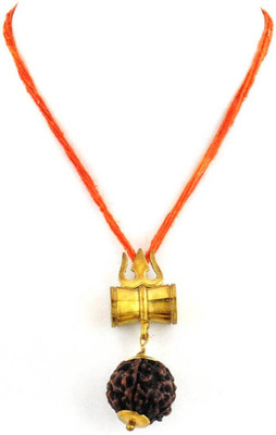 ricky collections 5 Mukhi Rudraksha trishul Gold-plated Alloy Pendant