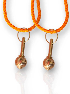 Vanishree World ( Pack of 2 ) Pure brass Hanuman/bagrang bali Gada yantra locket Brass Brass Locket