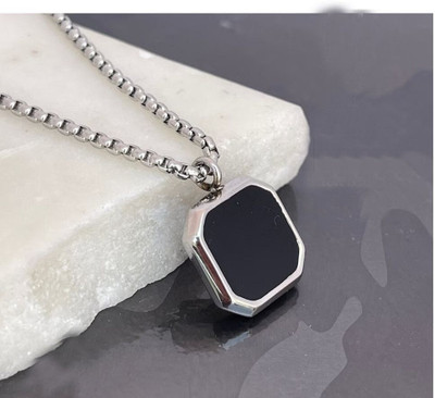 AARAV FASHION Silver Agate Stainless Steel