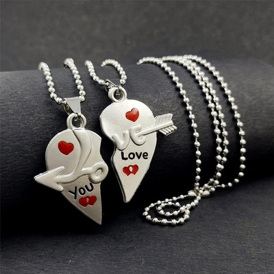 Vedansh Piyush Enterprises Stylish Silver Plated Couple Heart Pendants Sterling Silver Alloy Pendant