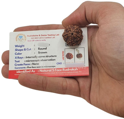 Astro Gayan Five Mukhi Rudraksha Beads Wood Pendant