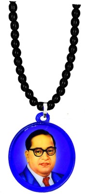 AFH Buddhist Meditation Jay Bhim Black Bhim Mala Pendant Chain For Men And Women Plastic Pendant