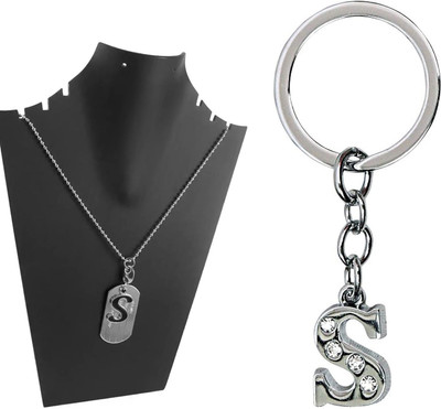 Meeko.com S letter pendent and key chain Metal