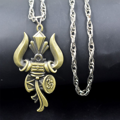AFH Trishul Damaru Om Bronze Charm Rope Chain Religious Hanging Ornament Car Hanging Ornament(Pack of 1)