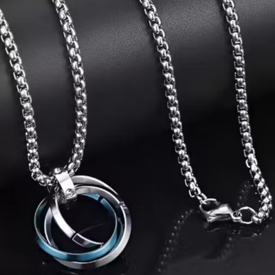 Rgulus lockets for women | silver locket for boys | pendant for men | locket for girls Rhodium Alloy Pendant Set