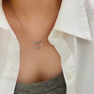 Vivity Latest Korean Design Stylish Infinity Love Knot Heart Locket Silver Stainless Steel Pendant