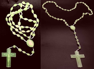 Dynamic Retail Global Jesus Cross Radium Locket Pendant Necklace Religious Jewellery Christmas MA700 Crystal Pendant Set