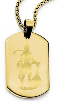 MURALI WALA Gold Plated God Engraved Stainless Steel Pendant Necklace with Chain Stainless Steel Pendant Set