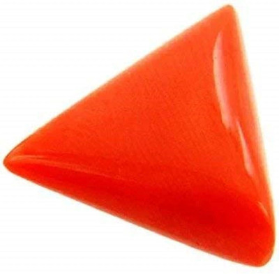 Aanya Jewels Red Coral Gemstone with Lab Certified {Coral Gemstone /moonga Stone/Munga Stone} Trillion Shape Coral Stone