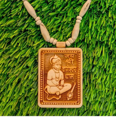 utkrist hanuman ji shri bageshwar dham Locket Tulsi kanthi mala Wood Locket