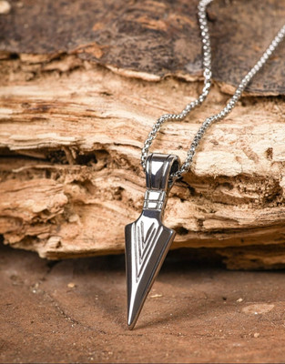 house of common Stylish Silver Plated Arrow Head Pendant Sterling Silver Alloy Pendant