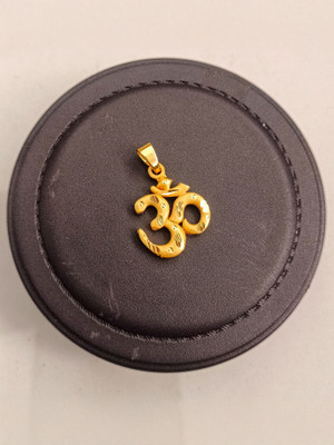 HN JEWELLERY One Gram Gold Pendant Om Designer Daily Use Locket For Men And Women Gold-plated Brass Pendant